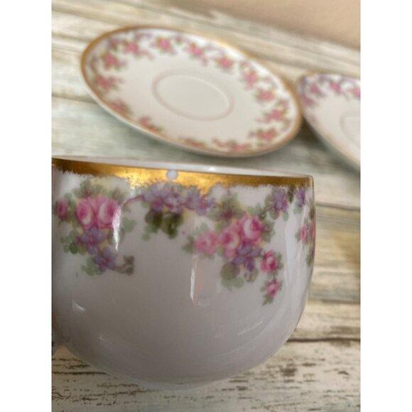 Elite Works Limoges France Bridal Wreath Pink Rose Garland 5-Pc Set REPLACEMENT - Picture 13 of 16